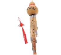 TOGEVAL Instrumento Étnico Hulusi de Bambú y Calabaza Hecho Mano Clave C para Principiantes Flauta con Reed de Aleación Tono Puro y Diseño Elegante Regalo para Amantes Música