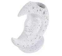 TOGEVAL Jarrón Decorativo Fácil de Limpiar de Resina Forma de Luna y Rostro Humano Adecuado para Flores Secas y Moderna del Hogar