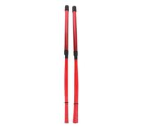 TOGEVAL Juego 1 Par Escobillas de Percusión para Batería Jazz, Mango Aleación de Aluminio Rojo, Cepillo Nailon, Baquetas para Cajón y Batería, Accesorio Profesional para Música y Escenario