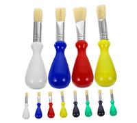 TOGEVAL Juego de Pinceles para Pintar 12 Piezas Cerdas de Pelo de Cerda, Mango Plástico en Forma de Gota de Agua, Pinceles para Acuarela y Óleo, Herramientas de Pintura Artística