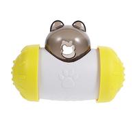 TOGEVAL Juguete Interactivo para Perros Carro Balanceador Dispensador De Golosinas Diseño De Oso Caricatura Apto para Perros y Gatos Material Resistente y Duradero