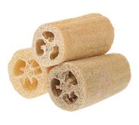 TOGEVAL Juguetes de Lufa Natural para Hámster 3 Piezas 10 CM Color Original Rodajas para Desgaste Dental y Entretenimiento Mascotas Pequeñas