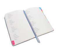 TOGEVAL Libreta de Contraseñas Portátil A5 con Pestañas Alfabéticas, Cuaderno para Direcciones y Sitios Web, Organizador Compacto Azul y Gris para Gestión Segura de Datos Personales