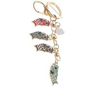 TOGEVAL Llavero Colgante de Bandera de Carpa Japonesa para Mochila y Bolso Colgante Ligero de Aleación de Zinc Resistente Regalo Infantil para Mochila Niña Accesorio Decorativo Duradero