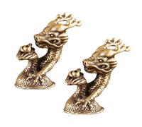 TOGEVAL Llavero de Latón Macizo Forma de Dragón 3d, Mini Decoración de Mesa y Accesorio Colgante para Escritorio, Pack de 2 Piezas Adecuado para Llavero DIY y Decoración Pequeña