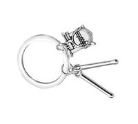 TOGEVAL Llavero De Tambor Miniatura Colgante De Baqueta Accesorio Musical Llavero Para Graduación Adorno Para Bolsos Para Amantes Música