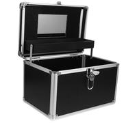 TOGEVAL Maletín Maquillaje Grande Capacidad Negro con Cierre Seguridad Caja Organizadora Cosméticos Multifunción para Viaje y Hogar Elegante
