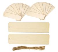 TOGEVAL Marcapáginas de Madera en Blanco Rectangulares 72 Piezas con Agujeros para Manualidades DIY Marcadores de Lectura Ligeros y Portátiles Ideales para Proyectos Escolares y