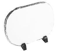 TOGEVAL Marco de Fotos Sublimación DIY Piedra Natural Mate con Soporte Plástico para Fotos Personalizadas Tabla Rasa para Manualidades Creativas