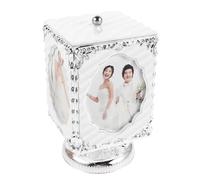 TOGEVAL Marco Giratorio para Fotos de 127 CM con Caja de Música Integrada Marco Decorativo de Mesa para Bodas y San Valentín Adorno Creativo para Parejas y Recuerdos Familiares