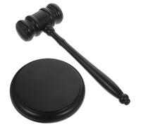 TOGEVAL Mazo de Juez de Madera de Haya 42x90 Mm Base Pulido Fino Sonido Nítido para Subastas y Uso Judicial Profesional