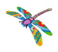 TOGEVAL Metal Dragonfly Wall Art for Living Room Bedroom and Patio Elegant Iron Decoration for Indoor and Outdoor Spaces