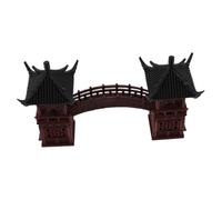 TOGEVAL Miniatura Pagoda Jardín Zen Estatuilla Pabellón Japonesa con Puente Decoración Bonsái Micro Paisaje Acuario Multifuncional Vintage