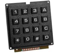 TOGEVAL Módulo de Teclado 16 Teclas Táctiles de Plástico Negro para Entornos Industriales Alta Fiabilidad y Matriz de Conmutación