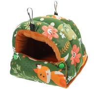 TOGEVAL Nido Colgante para Loros Cálido de Algodón Hamaca y Resistente para Jaulas Pequeñas y Grandes Cama Cómoda para Periquitos y Aves Diseño Fácil de Limpiar Color Verde Bosque S