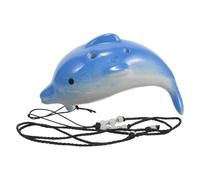 TOGEVAL Ocarina Cerámica Portátil Diseño de Delfín para Principiantes Instrumento Musical Contralto Regalo Educativo y Fácil de Tocar