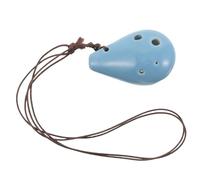 TOGEVAL Ocarina de Cerámica para Principiantes 6 Agujeros Alto en Do Instrumento Musical de Viento Azul Claro Flauta de Cerámica Educativa Adultos Práctica Fácil y Afinación Versátil