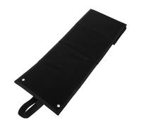 TOGEVAL Organizador de Parches Plegable de Tela Oxford Negro con Diseño Acordeón y Panel de Gancho y Lazo para Exhibición y Almacenamiento en Pared