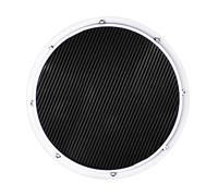 TOGEVAL Pad De Práctica De Batería Tapete De Batería Metrónomo Abs y Fibra De Color Blanco