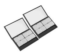 TOGEVAL Paleta de Maquillaje Vacía Magnética Negra de 8 Ranuras con 8 Discos de Aluminio, Contenedor Portátil para Sombras de Ojos, Rubor y Lápiz Labial, Organizador DIY para