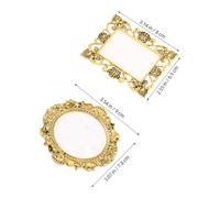 TOGEVAL Paleta para Mezclar Colores de Uñas Vintage Antideslizante de Resina Bandeja Multifuncional para Decoración y Exhibición de Uñas Set Portátil de 4 Piezas para Arte y Fotografía