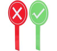 TOGEVAL Paletas de Respuestas para Profesor Tablero de Votación Portátil de Espuma en Rojo y Verde Material Didáctico Reutilizable para Evaluación y Juegos en Aula Educativa