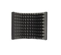 TOGEVAL Parabrisas de Micrófono Negro Reducción de Ruido, Material Abs y Esponja, Pantalla Aislante Práctica para Grabación en Estudio y Protección contra Viento