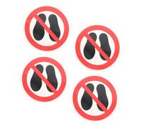 TOGEVAL Pegatinas Adhesivos de Seguridad Resistentes de No Pisar de Advertencia 4 Piezas para Superficies Lisas y Metal para Fábricas y Sitios de Construcción