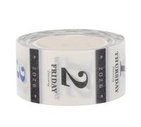 TOGEVAL Pegatinas de Calendario de Papel Washi para Planificadores sin Fecha 365 Días Rollo Números Mensuales para Agendas 2026 Accesorios para Álbumes de Recortes y Planificación