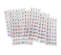 TOGEVAL Pegatinas de Calendario para Planificador 365 Días, Papel Washi Removible sin Residuos, Juego de Etiquetas Números y Fechas Mensuales para Organización Anual en Oficina, Escuela