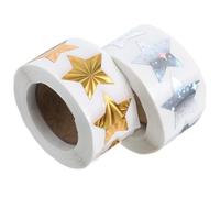 TOGEVAL Pegatinas de Estrellas Autoadhesivas para 2 Rollos de Pegatinas Brillantes de Papel Recubierto Etiquetas Decorativas para Manualidades Fiestas y Recompensas Escolares