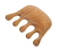 TOGEVAL Peine de Dientes Anchos de Sándalo Antistático para Masaje de Cabelludo Madera Natural para Estimular Circulación y Reducir Estática para Cuidado Diario del Cabello