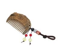 TOGEVAL Peine De Madera Antiguo Hecho Mano Minicepillo Portátil Para Mujer Colgante De Peine Tallado Para Llavero Bonito Para Bolso
