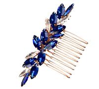 TOGEVAL Peine de Novia con Cristales de Rhinestone Accesorio de Pelo para Boda Peina Lateral Elegante para Novias y Damas de Honor Adorno Nupcial Resplandeciente