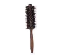 TOGEVAL Peine Rizador De Cerdas De Cerdo Redondo Curva Ondulado Cepillo De Pelo Para Secador De Pelo Cabello Natural Color Circular Círculo Volumen Desenredar Marrón De Madera