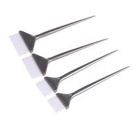 TOGEVAL Peine y Cepillo para Teñir el Cabello 6 Piezas Tamaño Pequeño 5 Cm y Grande 7 Cm Cerdas Suaves Plateado para Salón y Uso Doméstico Aplicación Uniforme de Tinte