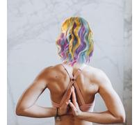 TOGEVAL Peluca Corta Rizada Arcoíris para Mujer Ligera y Cómoda Diseño de Sirena Colorido para Halloween y Fiestas de Disfraces Fácil Mantenimiento Cosplay Festivo