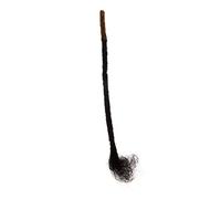 TOGEVAL Peluca de Trenzas Falsa de Pelo Humano Negra, Cambio de Peinado Fácil y Fijación Cómoda, para Cosplay y Fiesta