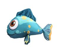 TOGEVAL Peluche De Pez para Perro Juguete Masticable De Oxford Juguete Interactivo De Peluche Forma De Pez para Perros El Parque