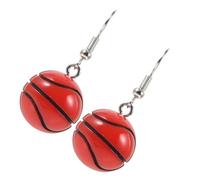 TOGEVAL Pendientes Baloncesto Deportivos Mujer Diseño Mini Resina Ligera Aretes Colgantes Creativos para Estilo Casual y Festival