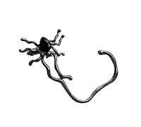 TOGEVAL Pendientes De Araña Clip De Manguito De Oreja No Clip De Oreja De Araña Pendientes De Mujer Manguitos De Hadas Aretes Perforadores De Oreja Chica Trepadora De Orejas Orejeras Black