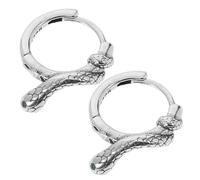 TOGEVAL Pendientes de Plata S925 Diseño de Serpiente, Circonita Verde, Hebillas para Orejas, Tamaño Pequeño, Ligeros y Cómodos para Uso Diario y Ocasiones Casuales