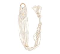 TOGEVAL Percha de Guitarra Tejida a Mano de Algodón y Lino Colgante de Pared Macramé Blanco 125 CM para Ukelele Decoración Artesanal para Colgar y Almacenar Instrumentos Musicales