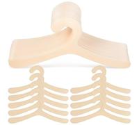 TOGEVAL Perchas para Mascotas Pequeñas 40 Unidades Colgadores de Plástico Beige 19 CM para Ropa de Perros y Gatos Organizador Ligero y Reutilizable para Secado y Almacenamiento