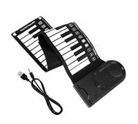 TOGEVAL Piano Digital 49 Teclas Enrollable Teclado De Silicona Ritmos Grabación y Control De Volumen