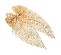 TOGEVAL Pinza Cabello Lazo Extragrande Dorado de Lentejuelas Horquilla de Cocodrilo Brillante para Niñas y Adolescentes Accesorio Decorativo para Fiestas y Uso Diario