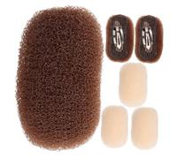 TOGEVAL Pinzas Cabello Voluminosas 6 Unidades Tamaño Mediano Accesorio para Peinar Mujer Relleno de Raíces Clips Invisibles en Colores Café y Beige para Uso Diario