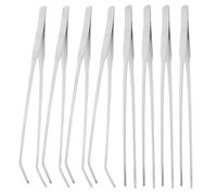 TOGEVAL Pinzas de Alimentación para Reptiles y Acuarios 8 Piezas Acero Inoxidable 27 CM Rectas y Curvas Kit para Plantas Acuáticas y Comida Animal Terrarios y Peceras