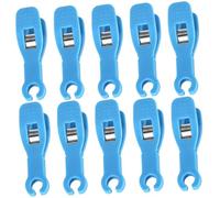 TOGEVAL Pinzas de Perforación Desechables Fáciles de Usar de Plástico Azul, 10 Piezas para Fijación Fiable de Piercing en Oreja, Ideales para Uso en Casa o Salón