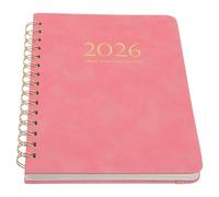 TOGEVAL Planificador Anual Chicas Agenda Semanal y Mensual con Tapa Dura y Pestañas Rosa Organizador de Citas Libro de Programación Escolar y Docente